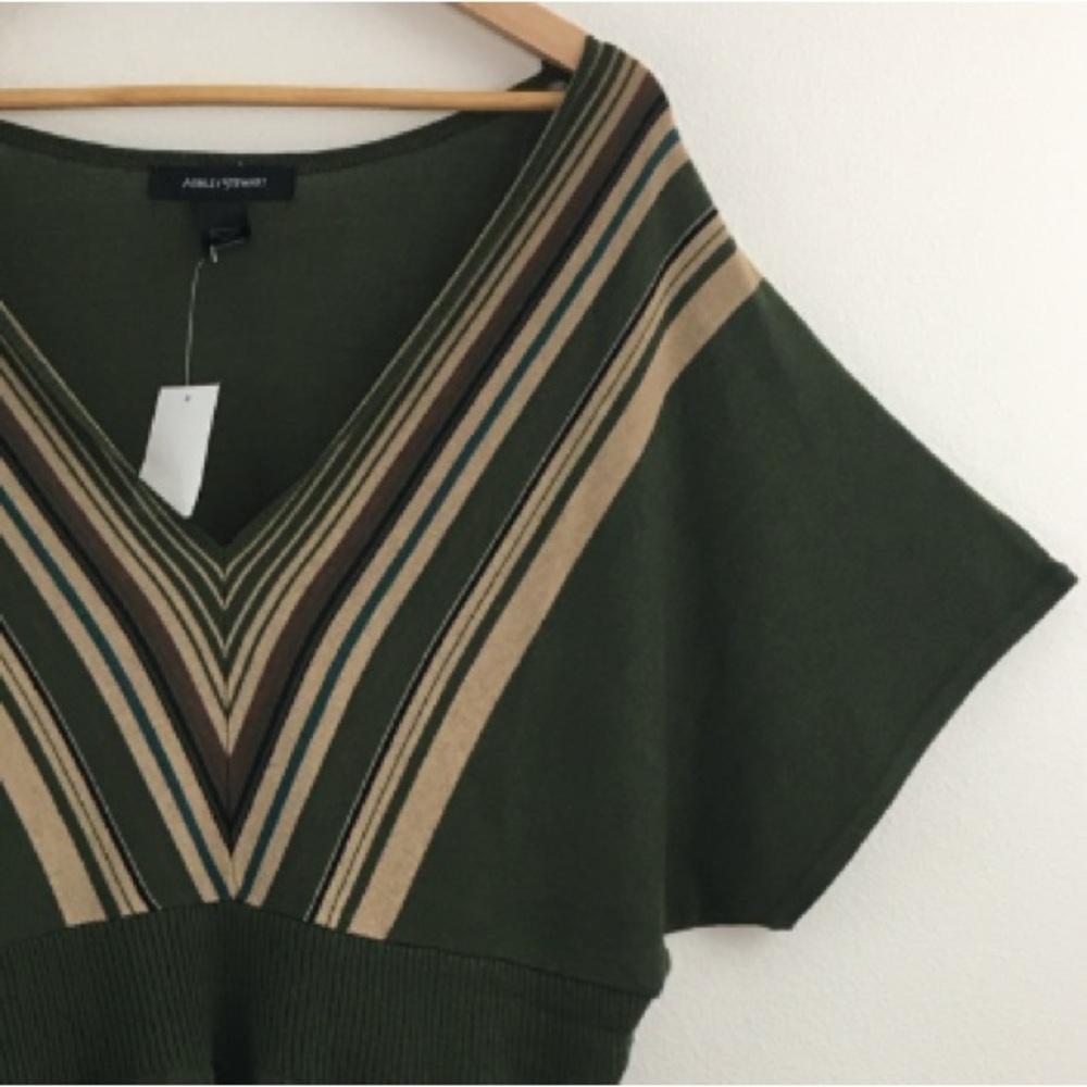 Ashley Stewart | Olive Knit Top
